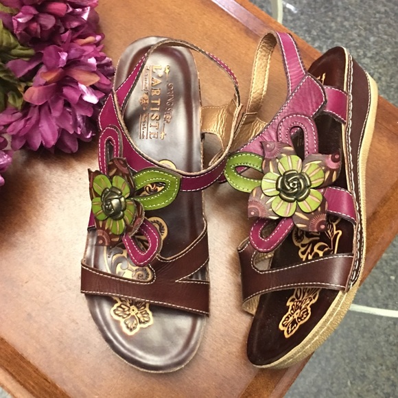 L'ATISTE Shoes - Spring step L’Artiste leather sandals